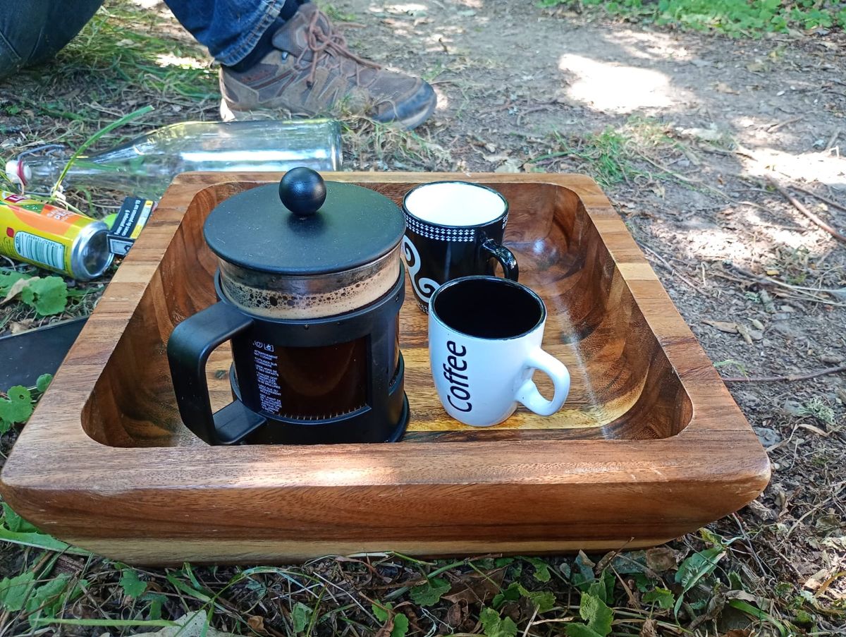 Pause café sur le chantier