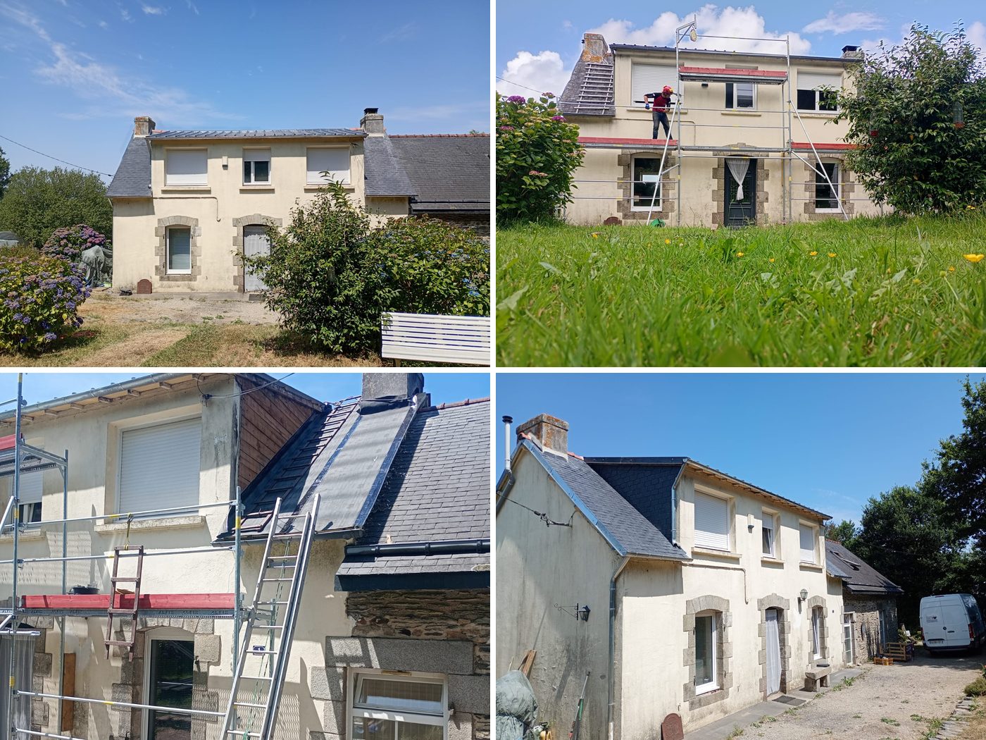 Réfection complète d'une toiture en ardoise — de la dépose à la couverture neuve